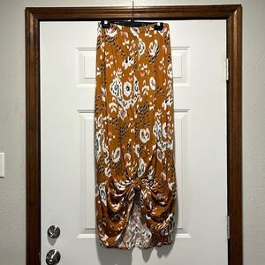 DR 2 Small MAXI Skirt Cougar Paisley Burnt orange Grey Sage green Soft pink
